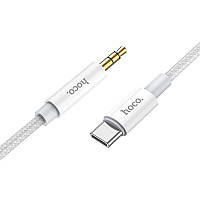 Кабель Aux Hoco Type-C мини джек 3,5мм в Нейлоновом оплете 1 метр Type-C mini-Jack 3.5мм.