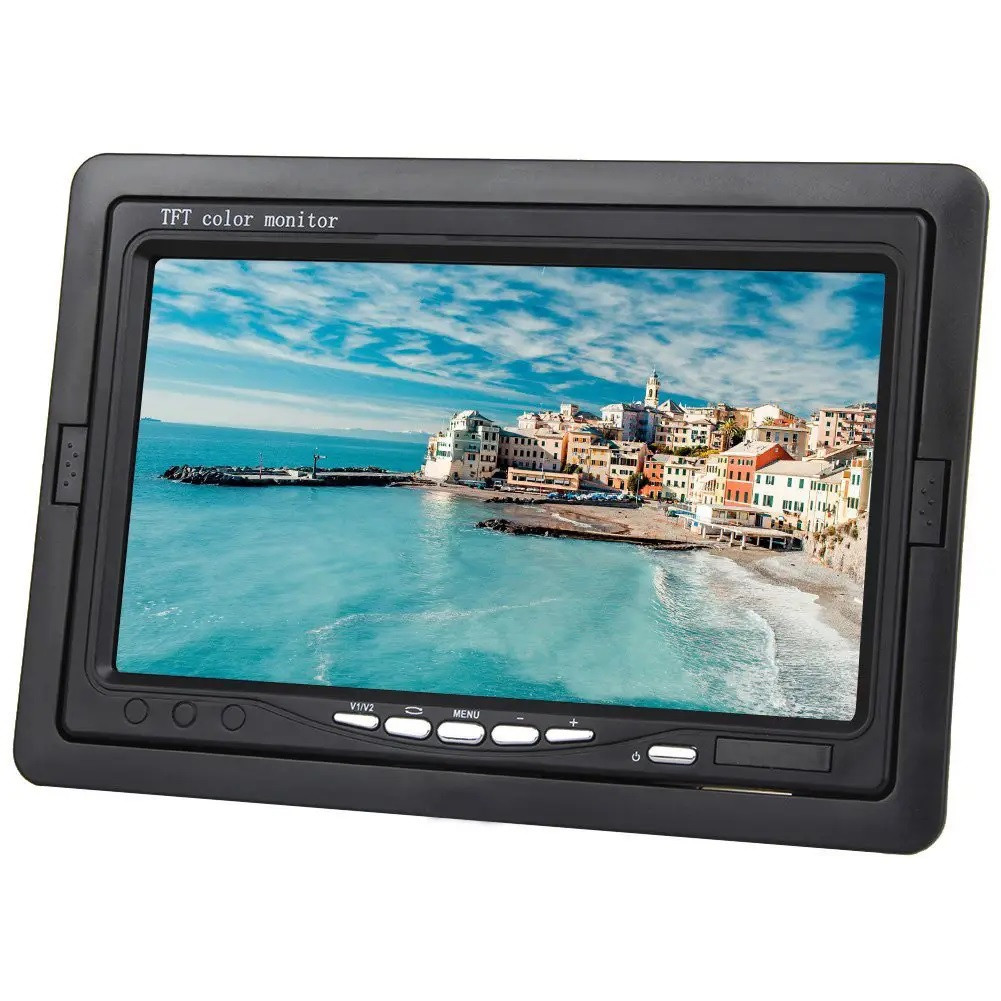 7" Монітор для камери заднього огляду + рамка в підголівник, фото 1