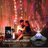 Світлодіодний музичний галактичний нічник - проектор зоряного неба з дистанційним керуванням (чорний), фото 7