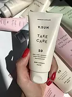 Крем сонцезахисний для обличчя Sun Cream Face Sensitive SPF 50 Perfume Free V.Sun, фото 6