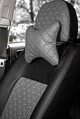 Чохли на сидіння Деу Гентра (Daewоo Gentra II 2013-2015 седан) екошкіра преміум Сірий