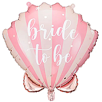 Фольгированный шарик Party Deco (52х50 см) Ракушка "Bride to be"