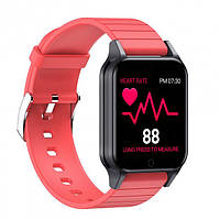 Смарт годинник Smart Watch T96 стильний із захистом від вологи та пилу з вимірюванням температура тіла. XM-612 Колір: червоний