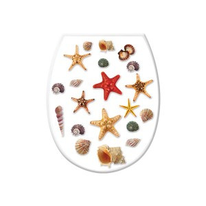 Кришка на унітаз із малюнком "Морські зірки"