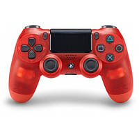 Беспроводной джойстик для PS4 Sony Dualshock PS4 Красный прозрачный