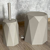 Набір для туалету Elif Plastik Geo 478 Сірий