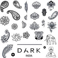 Пластина для стемпинга Dark India металлическая