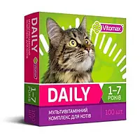 Вітаміни для котів 1-7 років Vitomax Daily 100 таб.