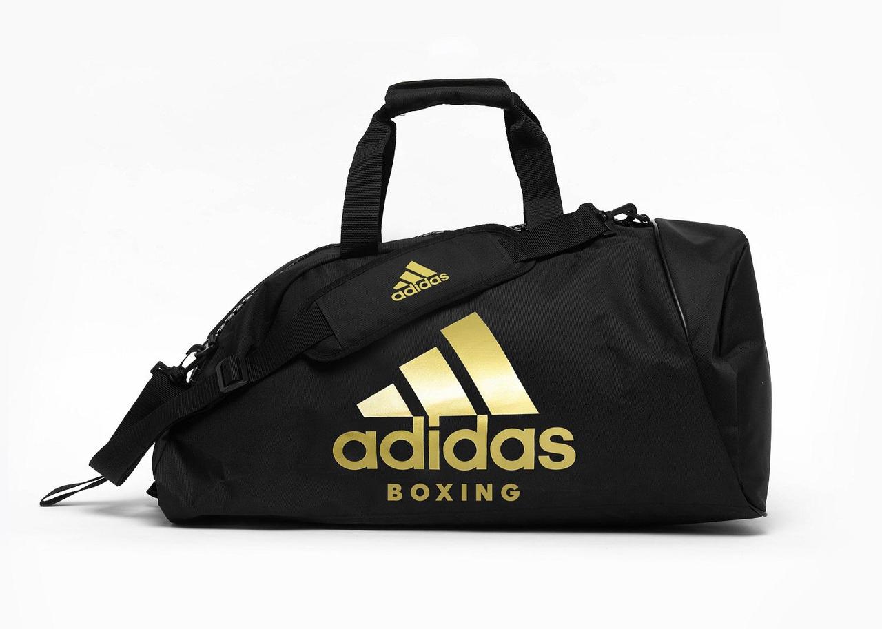 Сумка-рюкзак (2 в 1) із золотим логотипом Boxing  ⁇  чорний  ⁇  ADIDAS ADIACC052B