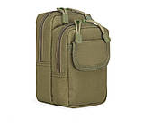 Підсумок моллі на два відділи MOLLE зелена олива, фото 3
