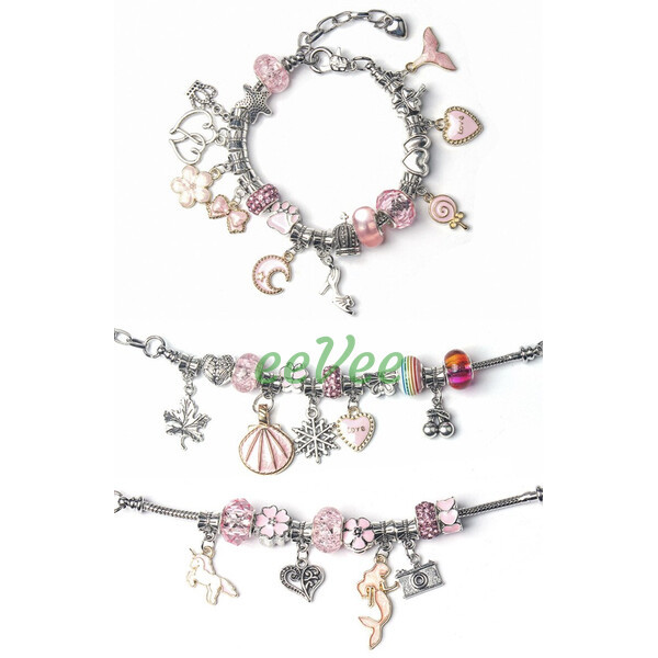 Набор для создания украшений шарм браслетов и подвесок из бусин в подарочной коробке Розовый (60103) - фото 6 - id-p1872243796
