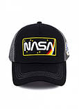 Кепка бейсболка Oscar з логотипом NASA, колір чорний із сіткою, фото 2