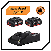 Зарядное устройство Bosch 1600A019S0, GAL 18V-40 + 2 АКБ Топ 3776563