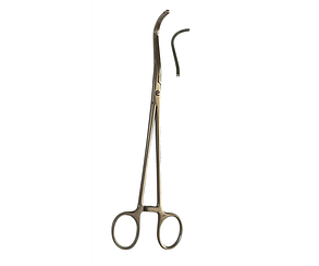 З-4 Затискач для ниркової ніжки вигнутий за радіусом No 1 малий 230 мм., фото 1