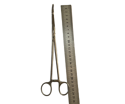 З-4 Затискач для ниркової ніжки вигнутий за радіусом No 1 малий 230 мм., фото 4