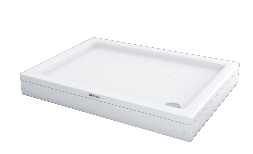 Душовий піддон Shower Beta 100x80х18 см прямокутний акриловий низький для душової кабіни з ніжками