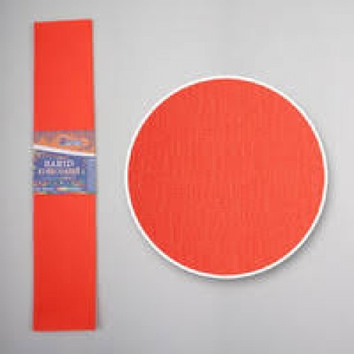 Папір креповий 30% NoKRFL-8090 ФЛУОРЕСЕНТНИЙ ОРАНЖОВИЙ 50*200см, 20 г/м2 (10 уп) ціна за 1 шт.