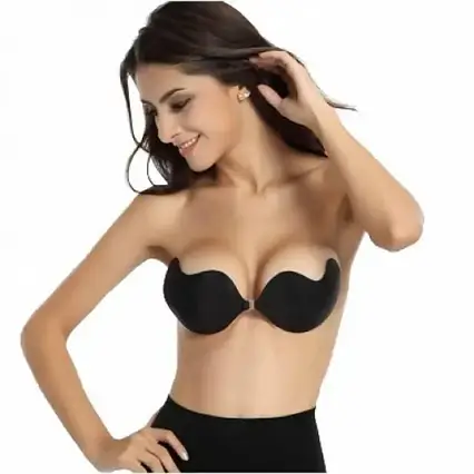 Бюстгальтер-невидимка Invisible Bra розмір C, Силіконовий бюстгальтер-невидимка Чорний, фото 1