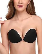 Бюстгальтер-невидимка Invisible Bra розмір C, Силіконовий бюстгальтер-невидимка Чорний, фото 3