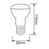 Світлодіодна лампочка грибок (12W/Вт, цоколь Е27, 4200К, 920lm, форма R80) REFLED-12, фото 2