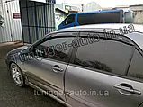 Дефлектори вікон (вітровики) Mitsubishi Lancer IX 2003-2009 (ANV), фото 4