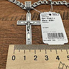 Комплект із чорненого срібла 925 проби ланцюжок та православний хрестик, фото 9