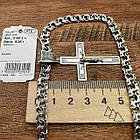 Комплект із чорненого срібла 925 проби ланцюжок та православний хрестик, фото 10