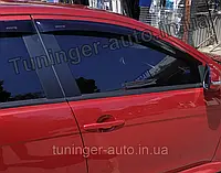 Дефлекторы окон (ветровики) Mitsubishi Lancer X 2007-2017 (Anv)