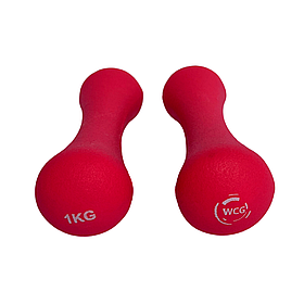 Фітнес гантелі WCG 1 кг (пара) неопренові для фітнесу та вдома, для початківців