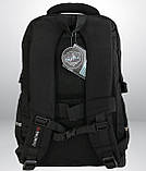 Рюкзак чоловічий чорний ортопедичний з USB місткий повсякденний, для ноутбука 15.6 - 17 дюймів, фото 7
