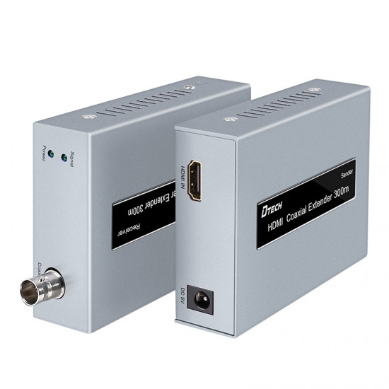 Передавач, подовжувач, конвертер HDMI сигналу по коаксіальному кабелю Extender DTECH DT-7057 300 м, фото 1