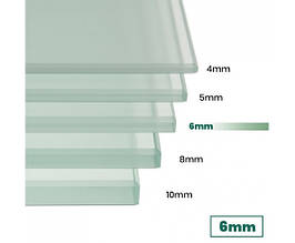 Скло 6мм матове (сатин) загартоване з кромкою