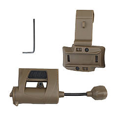 Ліхтарик на шолом тактичний (Червоний, зелений, білий, ІЧ-світло) Wosport LT-09