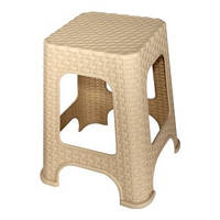 Плетені пластикова табуретка Elif (беж.)