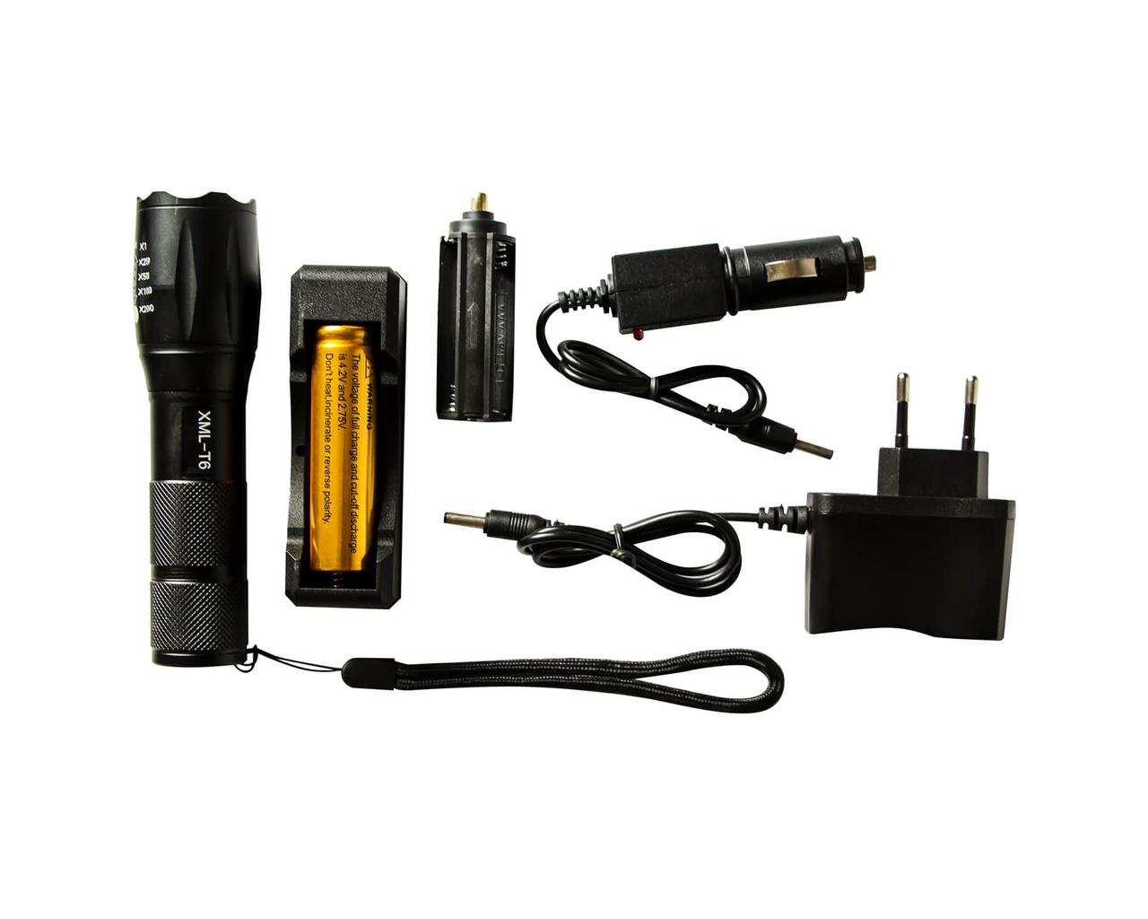 Ліхтар ручний Police BL 1831 Т6 5 режимів Bright Light Black