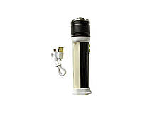 Тактический сверхмощный сверхъяркий светодиодный ручной аккумуляторный фонарь Small качественный zoom фонарик