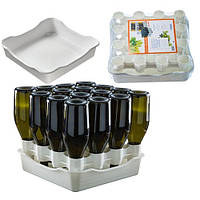 Сушарка для пляшок - піддон + підставка для пляшок - Італія