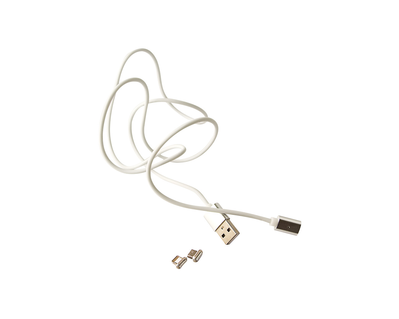 Магнітний кабель для зарядки смартфона/телефону USB MAGNETIC Cable LP 8-pin micro USB 1.2 м Білий
