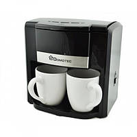 Капельная кофеварка DOMOTEC MS-0708 500 Вт в наборе с 2 чашками черная