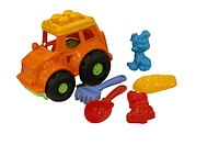 Детская пластиковая игрушка трактор сортер Конек №2 игрушечная машинка для песочницы с песочным набором
