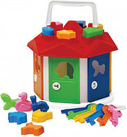 Детская универсальная пластиковая развивающая игрушка сортер Умный Малыш Домик ТехноК дом логика для ребенка