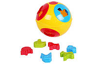 Детская универсальная пластиковая развивающая игрушка сортер Умный Малыш Шар 2 ТехноК логика для ребенка