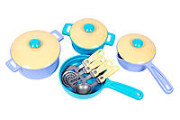 Детский пластиковый игровой Набор деткой посуды ТехноК игрушечный набор посудки для девочки голубой