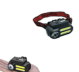 Найяскравіший і найпотужніший універсальний налобний LED ліхтар на голову для риболовлі NF611-HT832 акумуляторний, фото 4