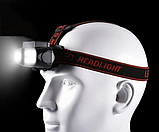 Найяскравіший і найпотужніший універсальний налобний LED ліхтар на голову для риболовлі NF611-HT832 акумуляторний, фото 7