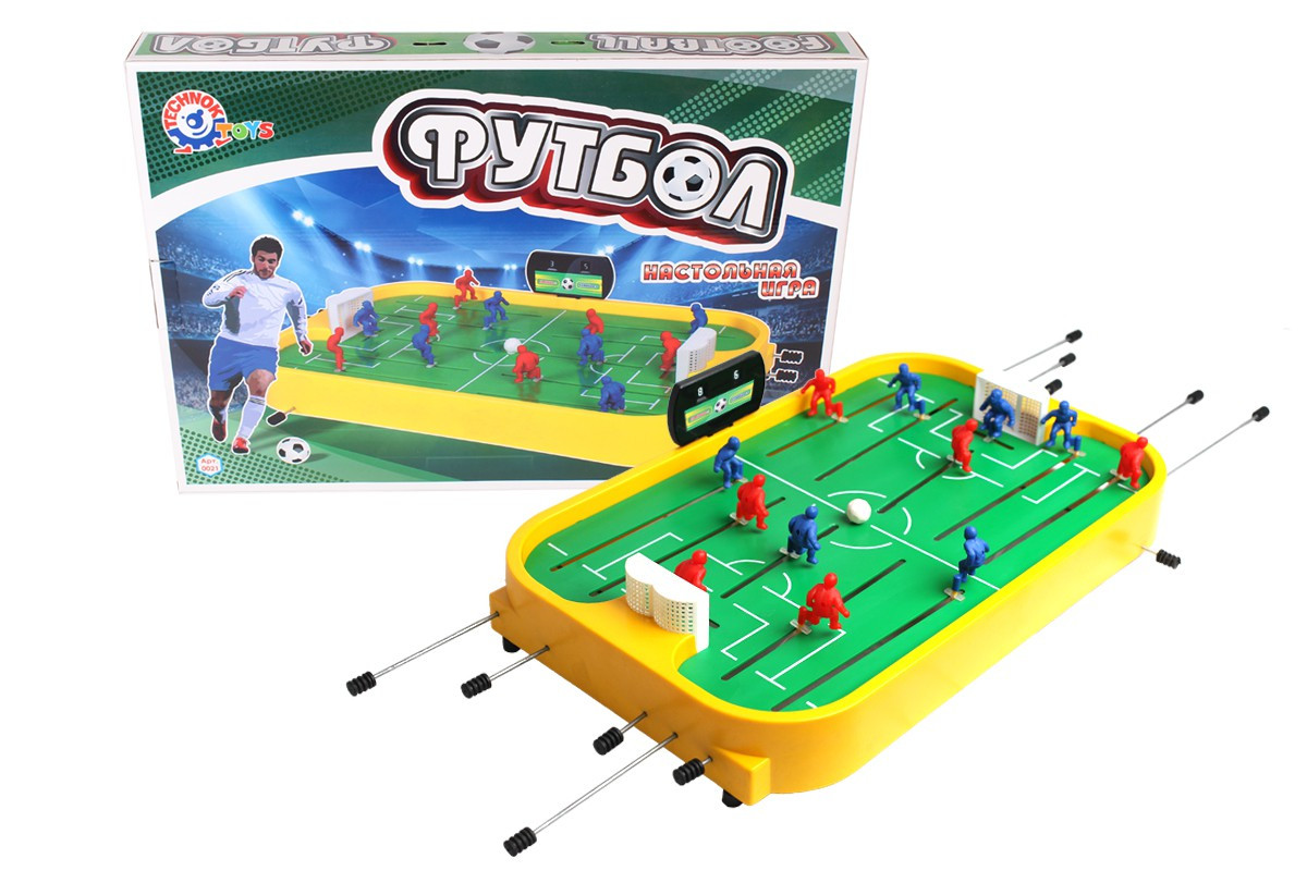 Детская настольная пластиковая игра для ребенка Футбол ТехноК настольный мини футбол для мальчика - фото 2 - id-p1872315921