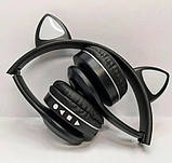 Бездротові дитячі Bluetooth навушники Cat Ear VZV-23M з котячими вушками Чорні, фото 3