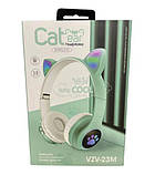 Бездротові дитячі Bluetooth навушники Cat Ear VZV-23M з котячими вушками Зелені, фото 7