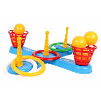 Универсальная детская пластиковая игрушка Кольцеброс ТехноК плюс детская игра для мальчика девочки