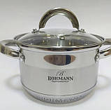 Універсальний набір каструль Bohmann BH-0717 набір 12 предметів з нержавіючої сталі посуд для кухні, фото 2
